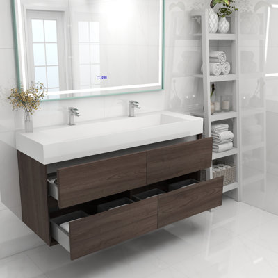 Meuble-lavabo double 60 po