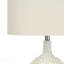 Lampe de table - H 28 po, matériau céramique crème, ivoire et abat-jour crème