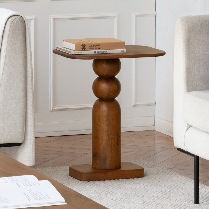 Arpin Solid Wood End Table, Noyer