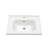 23.63" X 18.63" White Rectangular Single Vanity Top With 1 Faucet Hole And Overflow(Sink Only)
