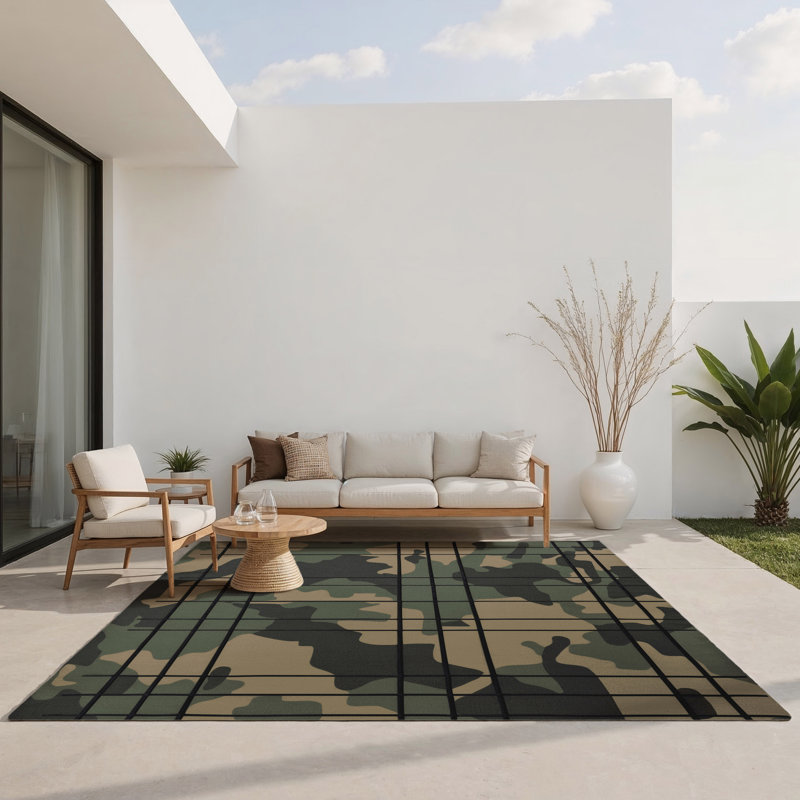 Tapis intérieur et extérieur Recon Grid, Rectangulaire 8 pi x 10 pi