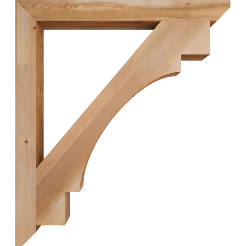 Support en bois / corbeau, Cèdre rouge de l'Ouest (lisse), H 48 po x l 3,5 po x P 42 po