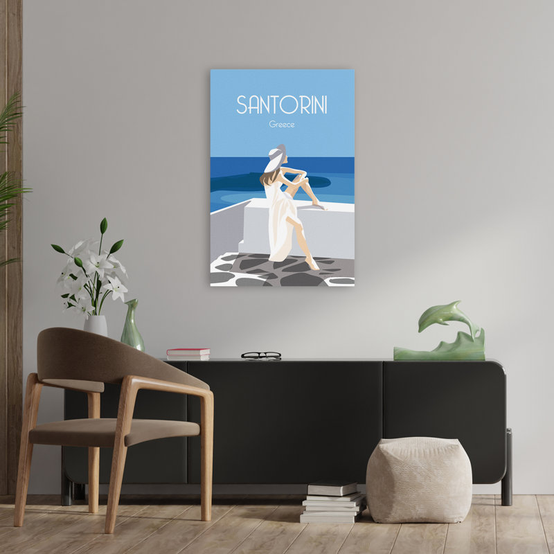 Santori - aventure Grèce, personne illustrative, H 36 po x l 24 po