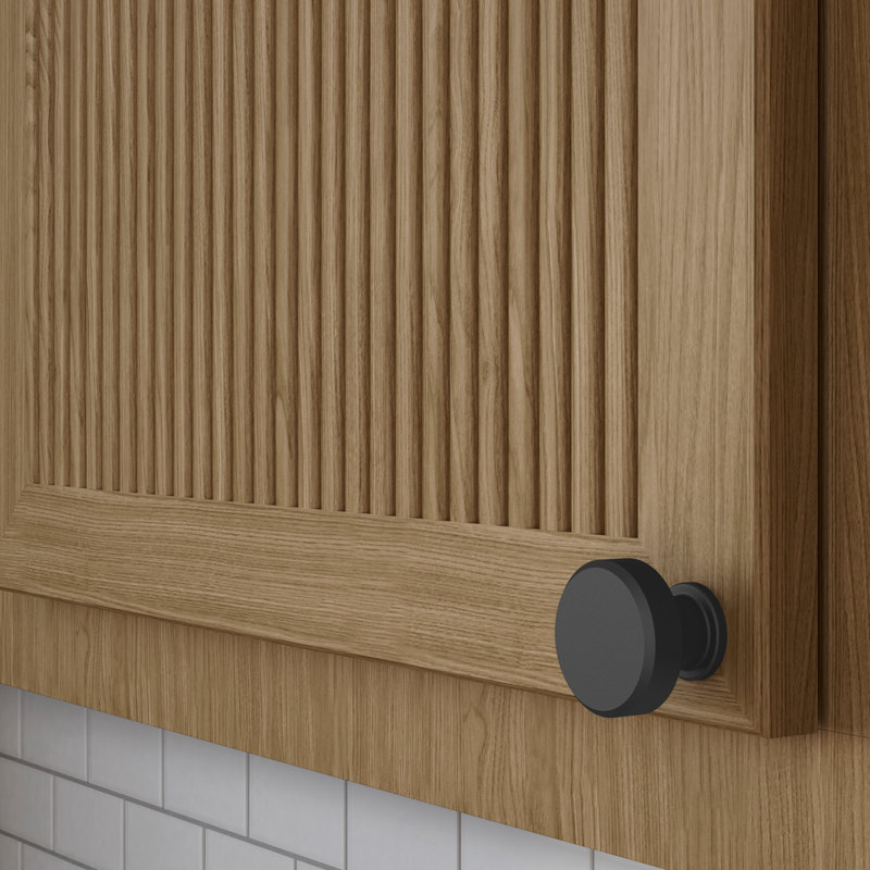 4410 Bevel Knob, 1.25", Satin Black