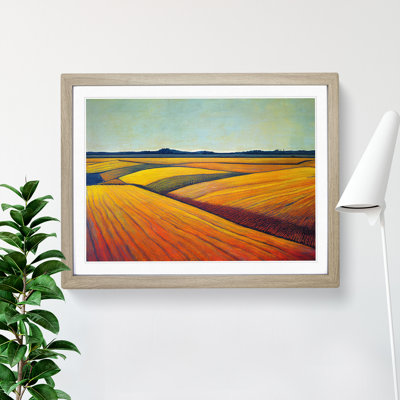 Soothing Wheat Field - Framed Print
