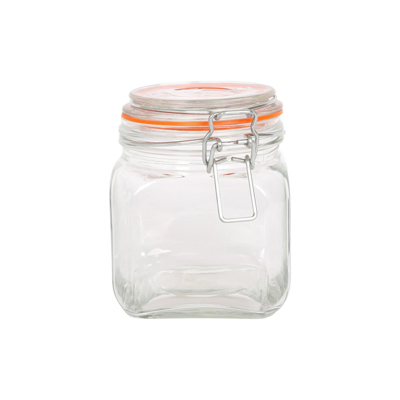 Glass Jar, Light Clear, 28 cm H x 10.5 cm W x 10.5 cm D