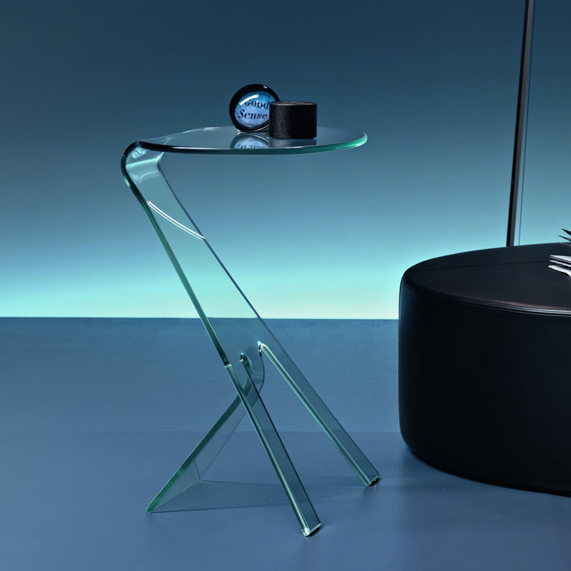Ernestine 42cm W Glass Bedside Table