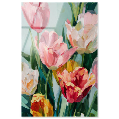 Spring Tulips II Acrylic Print Large Floral Art by Art Remedy, Ready to Hang, 16 x 24