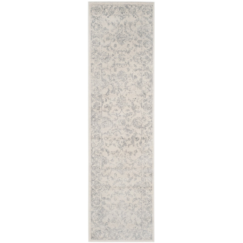 Overholt Performance Floral Rug, Runner 2'3" x 12'