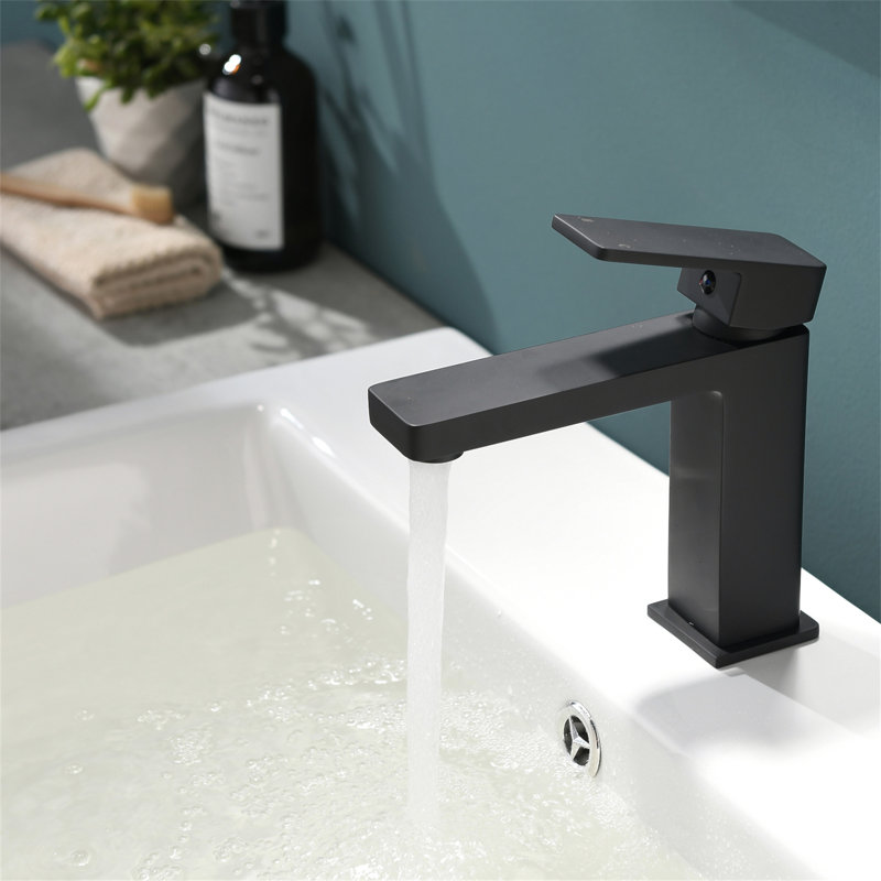 Robinet de salle de bain, robinet brossé pour lavabo de salle de bain, robinet de salle de bain monotrou moderne