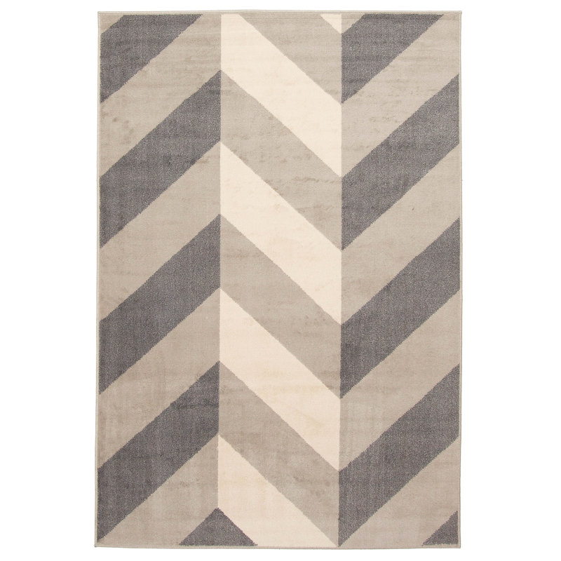 Damarie Gray Rug, Rectangle 5' x 8'