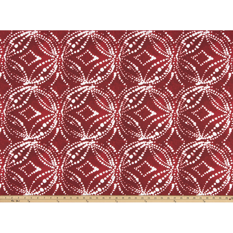 Housse de coussin en coton rouge Gerardo, 19,5 po x 19,5 po