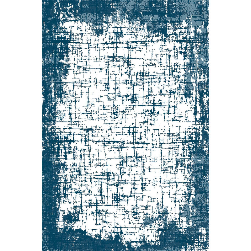 Stylish Woven Carpet, 100% Polyester, 4.0 x 5.9 Feet | 3D Digital Printing, Antibacterial, Non-Slip PVC Underside | Machine Washable, Pile Height: 0.3 Inches, Perfect for Living Room & Bedroom Decor
