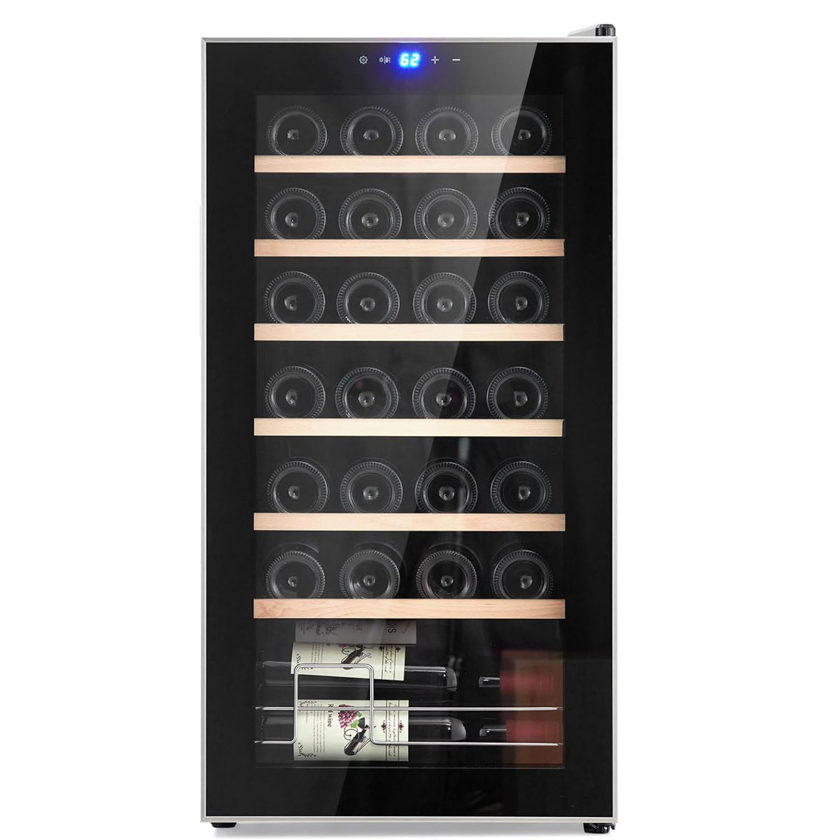 Gaomon Single Zone 17.7'' Freestanding 28 Bottle Wine Refrigerator — FIN-0017219 | Fridge.com