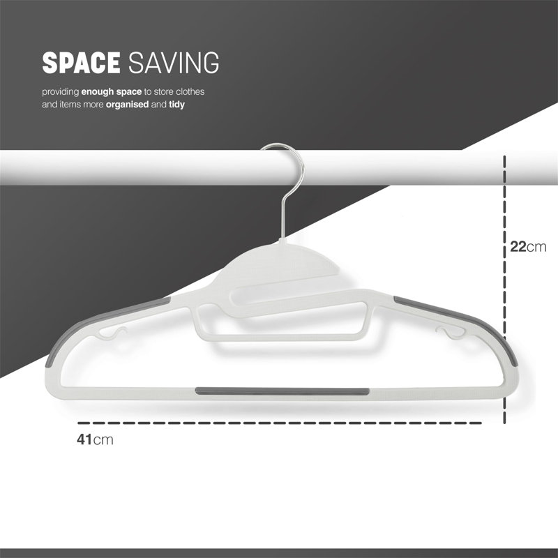 Bahira Plastic Standard Hanger, White