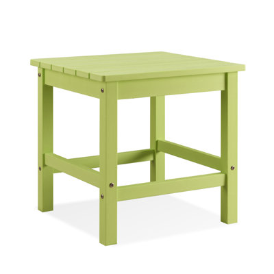 HDPS 19.6"W Outdoor Side Table Patio Table 250 lbs Load-bearing Weather-resistant Suitable for Patios and Porches,Green