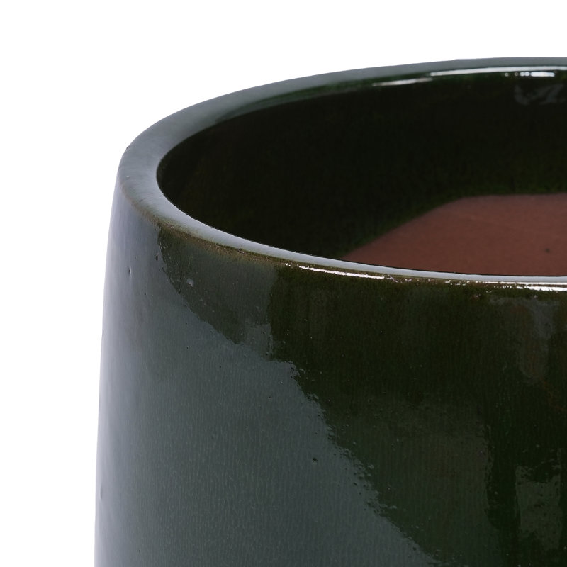 High quality ceramic flowerpot, Antique Green