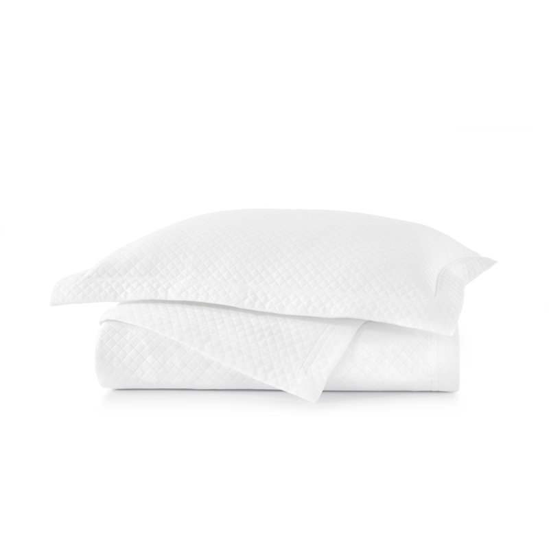 Spruce Green Twin Percale Quilt with Diamond Pattern