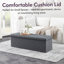 Banc de rangement pliant pour repose-pieds, repose-pieds repose-pieds, banc de bout de lit, commode de rangement, pour salon, chambre à coucher, entrée, gris-1831028647
