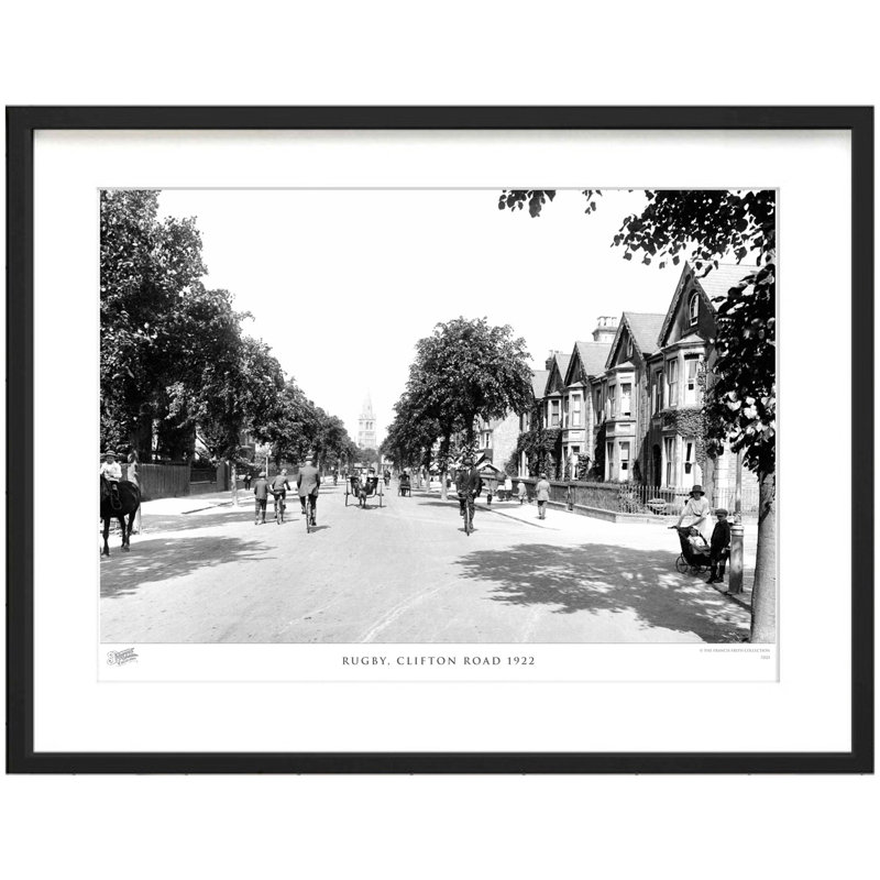 Rugby, Clifton Road 1922 by Francis Frith - Single Picture Frame Print, 45cm H x 60cm W x 2.3cm D
