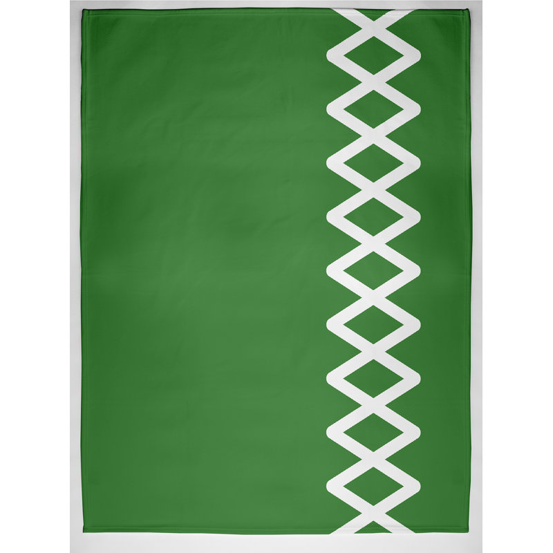 Elzo Plain Weave / Muslin Throw Blanket, Green