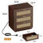 Table de chevet 22,83 po avec 3 tiroirs et station de charge-166455896