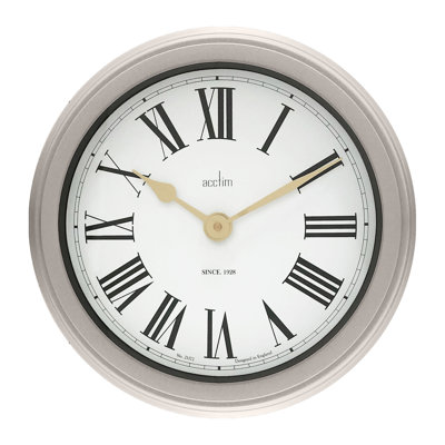 Acctim Turin Wall Clock Outdoor & Indoor Use Weatherproof Quartz Roman Numerals Myrtle 35cm