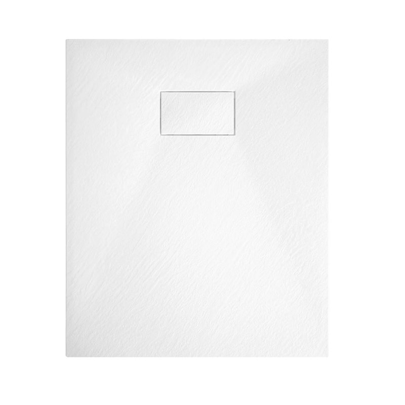 47.25" L X 35.4" W Solid Surface Low-Profile Shower Base: Non-Slip, Reversible Drain, Wheelchair-Friendly, Available in 4 Colors
