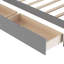Lits simples peu encombrants avec rangement en bois, conception d'angle moderne et confortable, gris