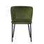 2 Dubhgal Velvet Upholstered Dining Chair with Black Metal Legs-1406872227