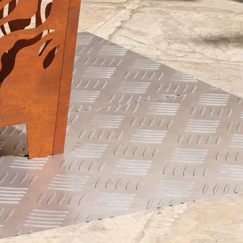 Aluminium Stair Treads Rectangular, Silver, Rectangle 40cm x 100cm
