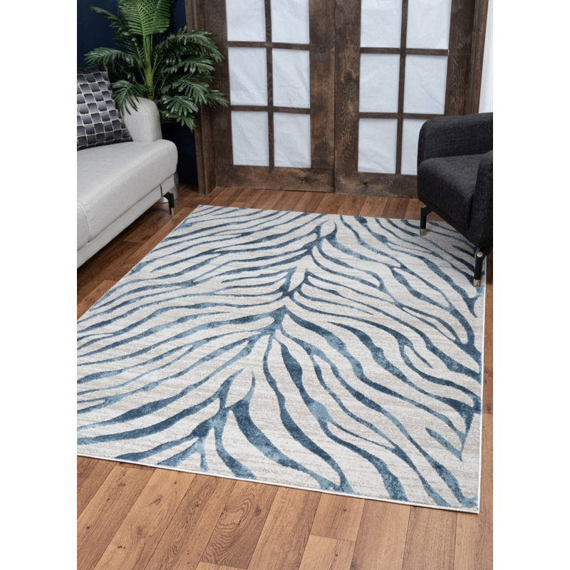 Tapis en plastique polypropylène imprimé animalier Elegance, Rectangle 5 pi 3 po x 7 pi 3 po