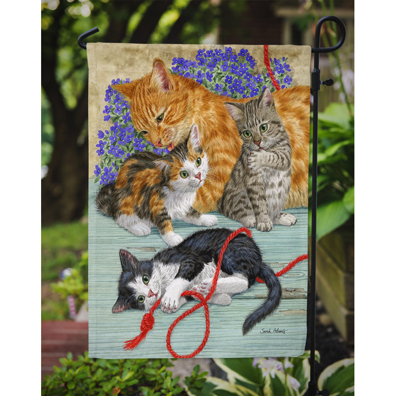Drapeau de jardin à 2 côtés chats