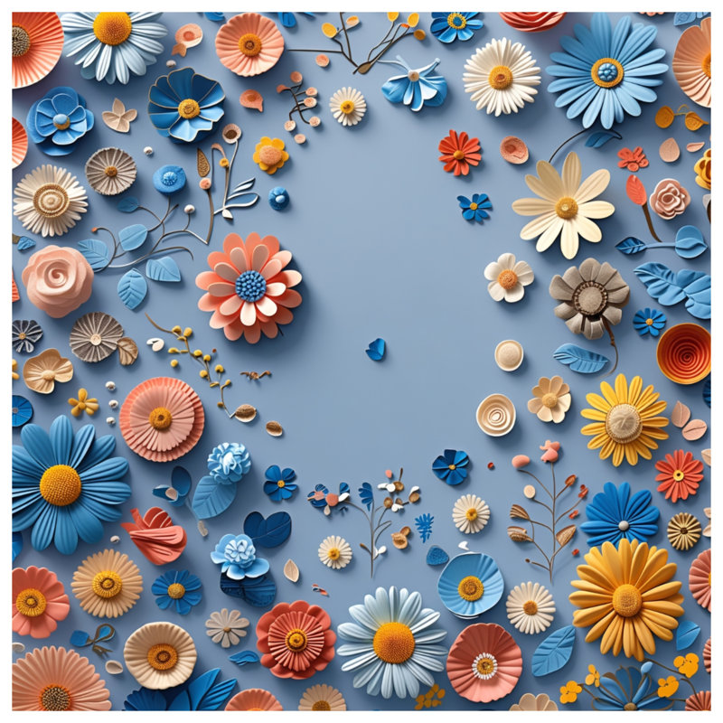 Tapisserie murale florale - Art mural, 50in H x60in W with 4 Grommets