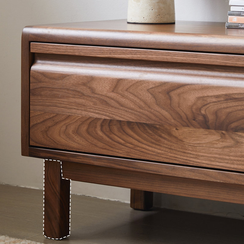 Black walnut storage TV cabinet