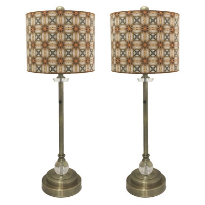 Ensemble de lampe buffet 28" crystal Frieder