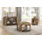 Sofa Console Table with Storage Open Shelves