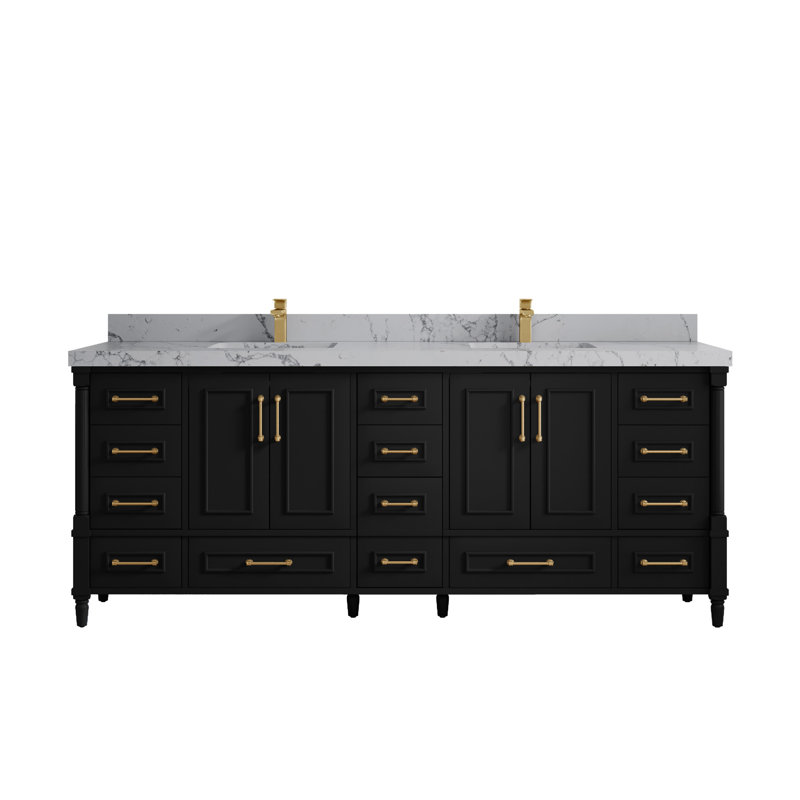 Aberdeen Bathroom Vanity, Venatino, Carrara Marble