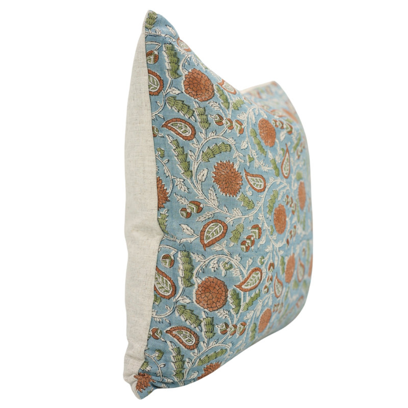 Housse de coussin à motif floral unique Fab Fabine, Floral brun, H 20 po x l 12 po, Forme rectangulaire