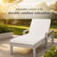 Chaise longue inclinable d'extérieur réglable à 5 positions avec coussin en mousse moelleuse, siège de patio résistant aux intempéries