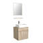 Ensemble de meuble-lavabo mural simple 24 po avec miroir Leopoldo-889170305