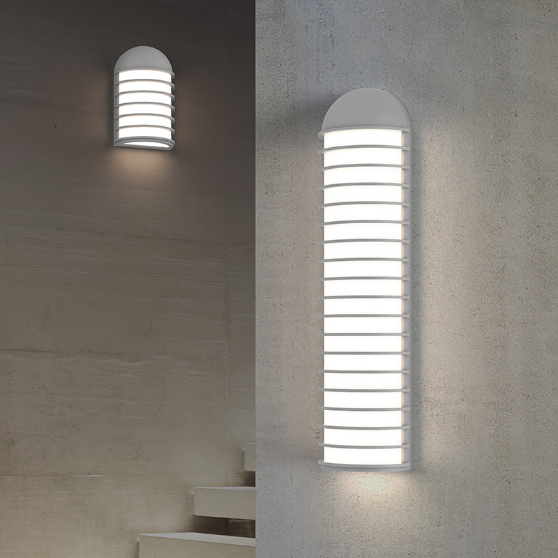 Lighthouse Textured White 20.5" LED Wall Sconce with Dimmable Light