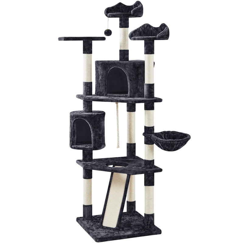 Siebert 79 " H Cat Scratching Post, Black