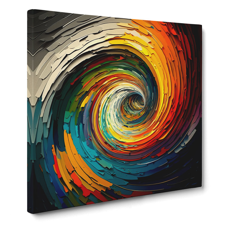 Hypnotize Palette Knife Painting - Wrapped Canvas, 35cm H x 35cm W x 3cm D