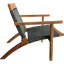 Chaise de terrasse et de salle à manger en bois teck, gris Cabrillo