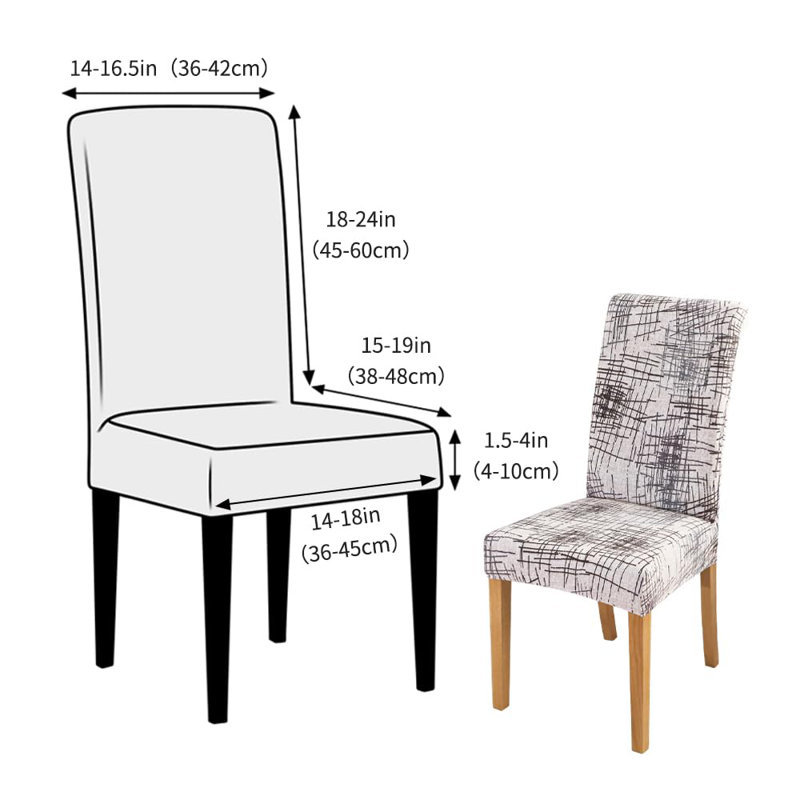 Housse pour chaise de salle à manger extensible beige, ensemble de 4 chaises