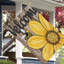 Drapeau de bienvenue tournesol, 35 x 24 po, pour décoration saisonnière / décoration intérieure
