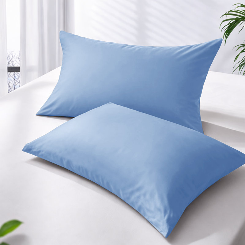 Microfiber Solid Colour Duvet Cover Set, Single Duvet Cover + 1 Pillowcase, Light Blue