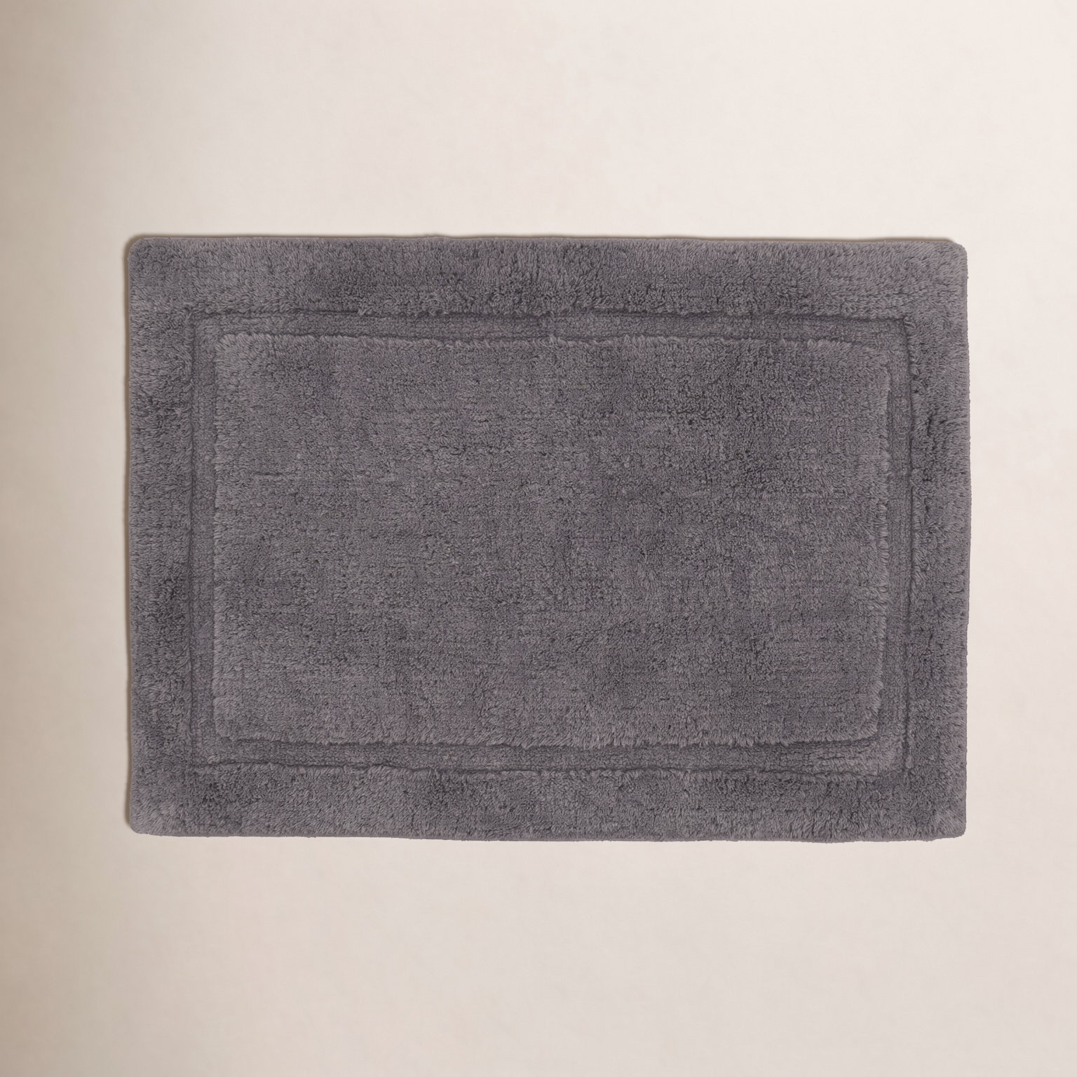 Plush Cotton Bath Mat, 17"W x 24"L, Pale Blue