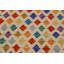 Tapis ivoire / bleu / jaune en laine fabriqué à la main de conception unique 5 pi 3 po x 7 pi 7 po Lowella
